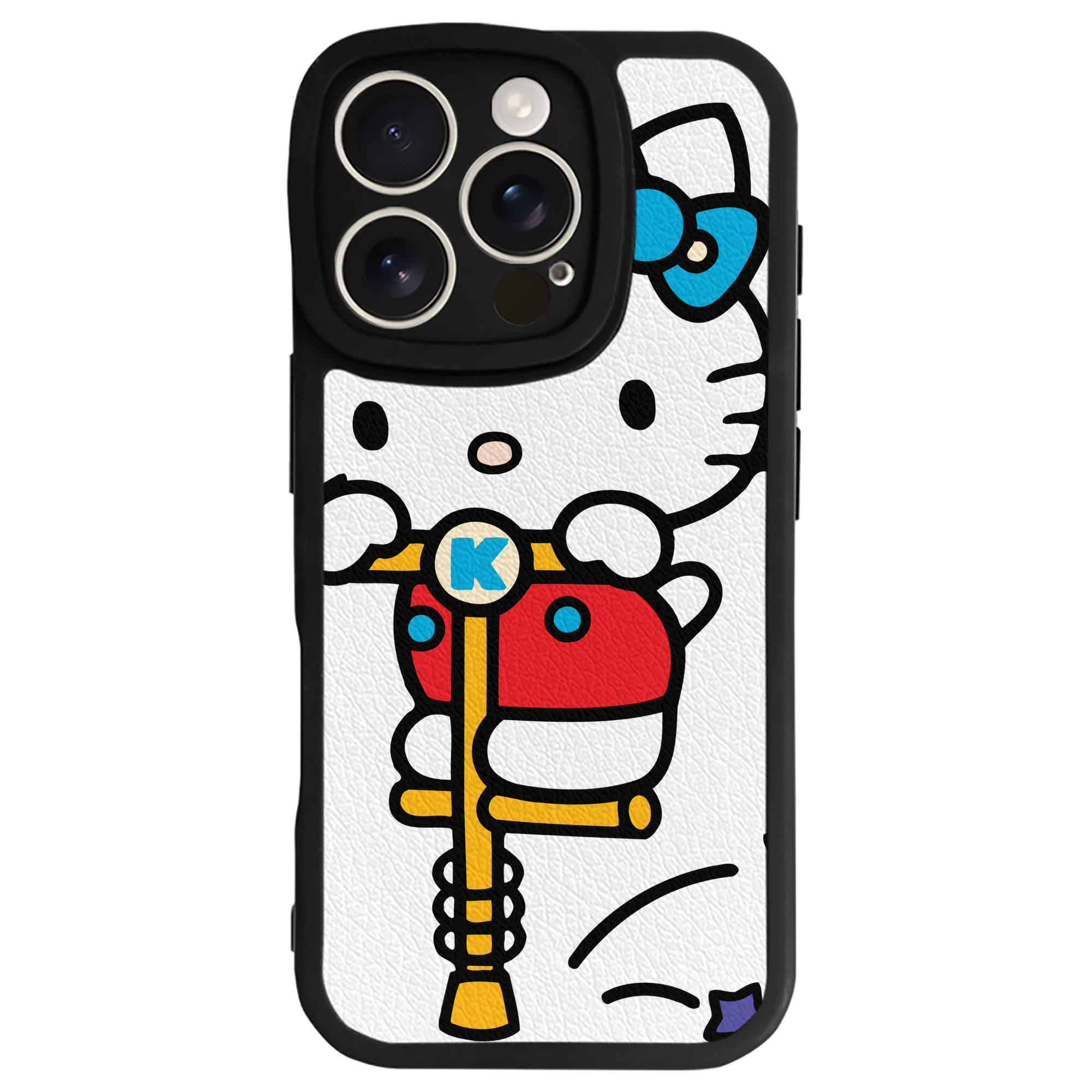 （画像用） Hello Kitty ハローキティ 【iPhone 16シリーズ対応】シリコンスマホケース（レザー調） 材質：シリコン